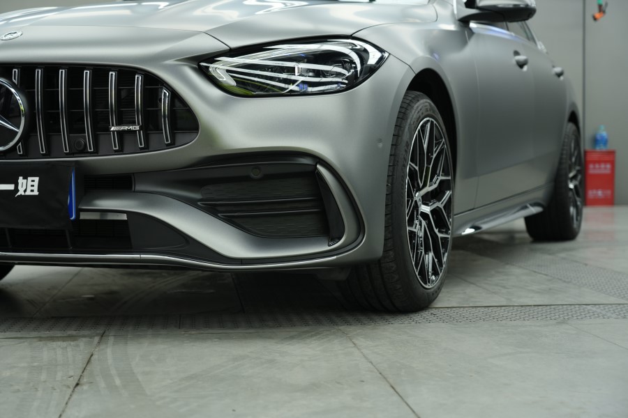 奔驰C260改色奔驰AMG山灰