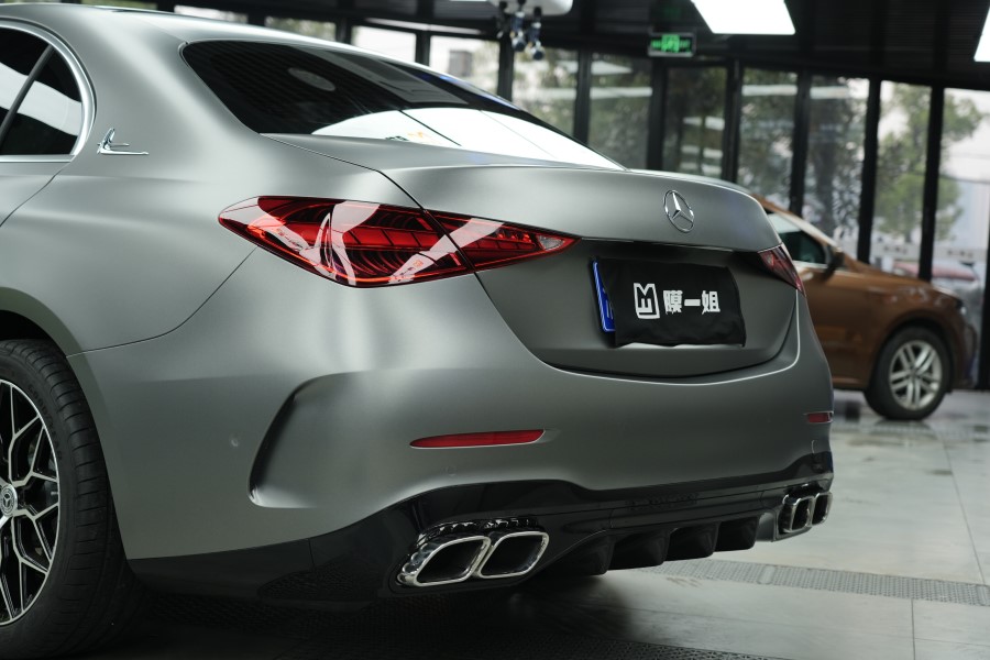 奔驰C260改色奔驰AMG山灰