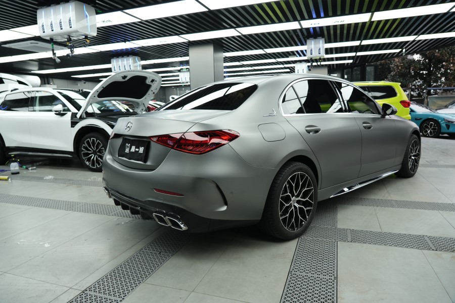 奔驰C260改色奔驰AMG山灰