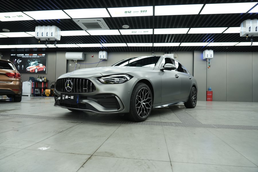 奔驰C260改色奔驰AMG山灰