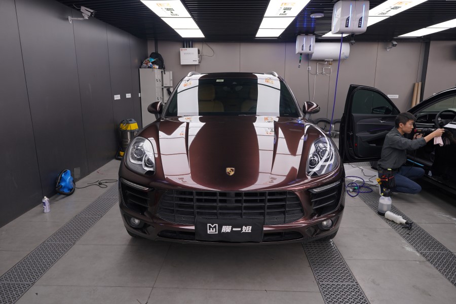 保时捷改色pet桃木红