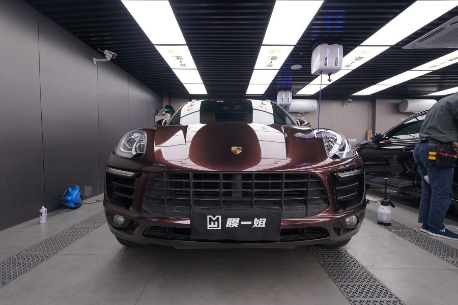 保时捷改色pet桃木红