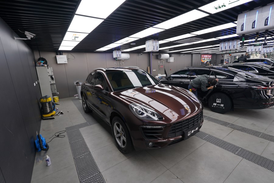 保时捷改色pet桃木红