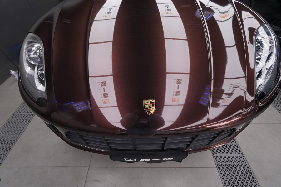 保时捷改色pet桃木红