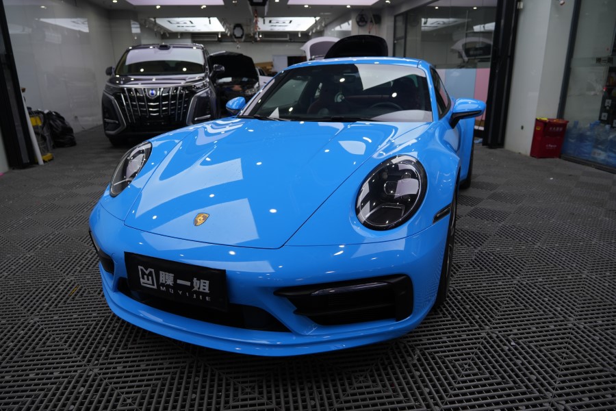 保时捷911改色水晶冰淇淋蓝