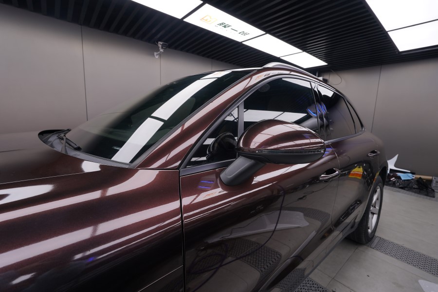 保时捷改色pet桃木红