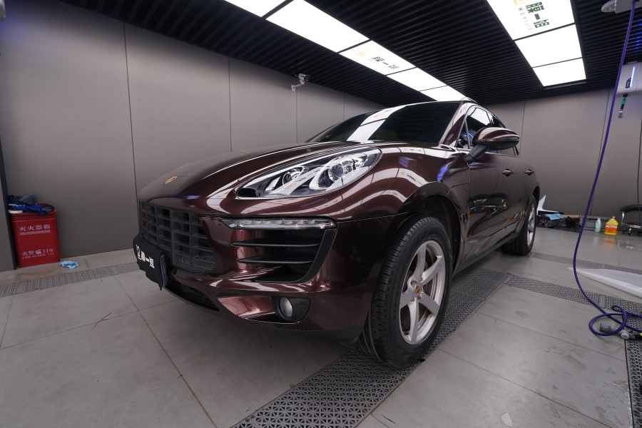 保时捷改色pet桃木红