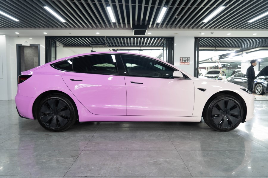 特斯拉改色粉紫渐变