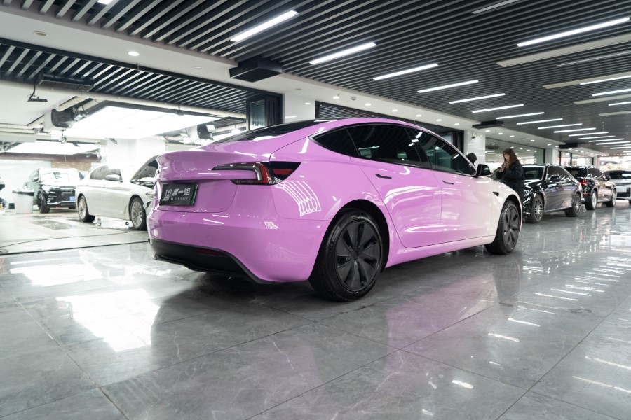特斯拉改色粉紫渐变