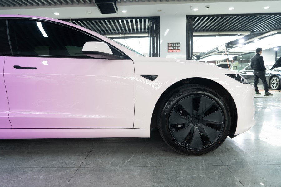 特斯拉改色粉紫渐变