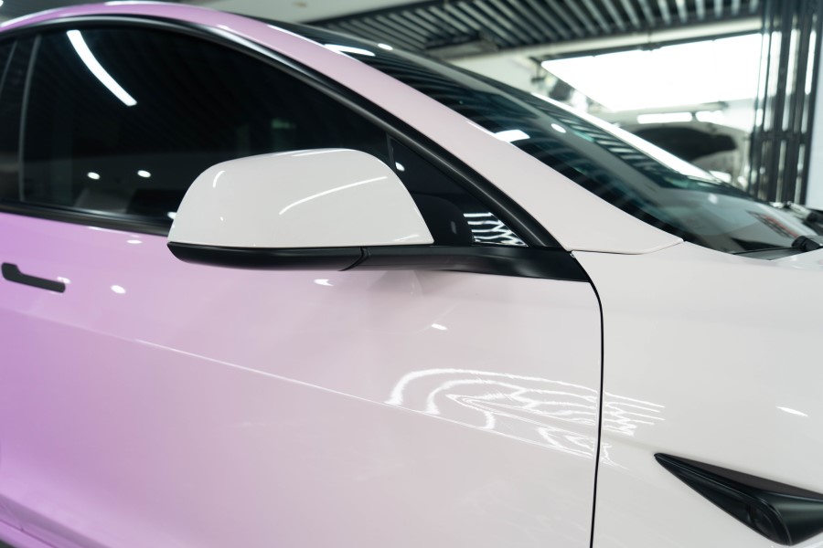 特斯拉改色粉紫渐变