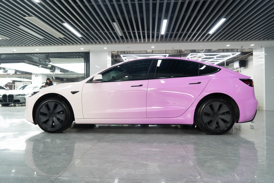 特斯拉改色粉紫渐变