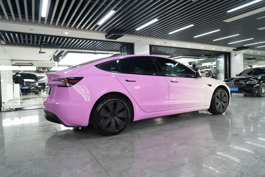 特斯拉改色粉紫渐变