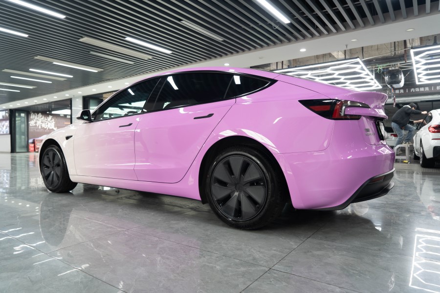 特斯拉改色粉紫渐变
