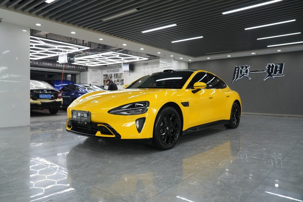 小米SU7改色竞速黄，TPU改色膜高颜值一键Get！