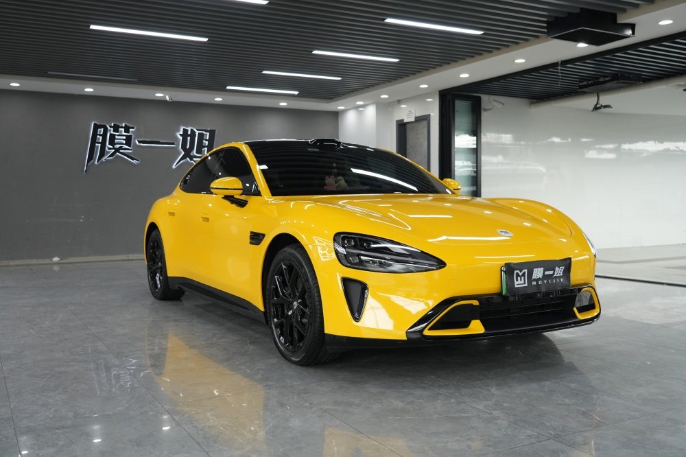 小米SU7改色竞速黄，TPU改色膜高颜值一键Get！